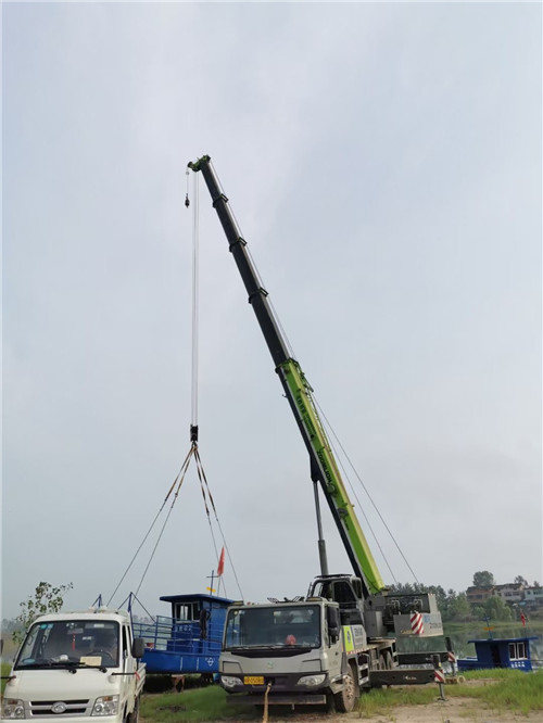 磐石市桥梁建设吊装案例